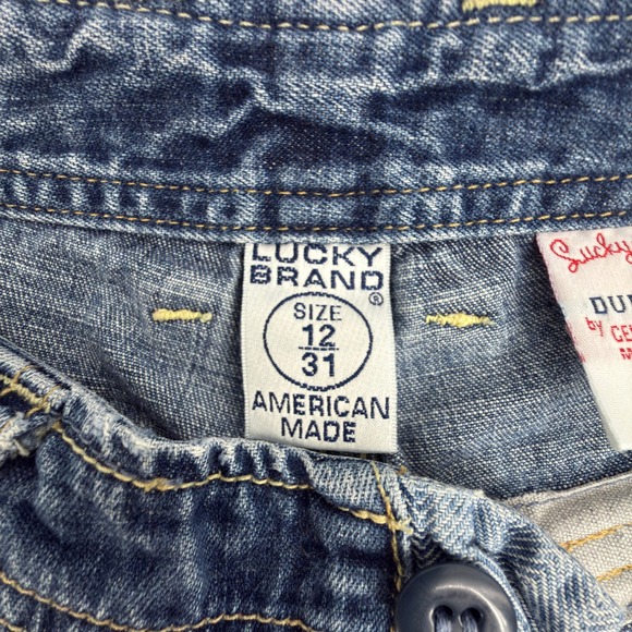 VTG Lucky Brand Gene Montesano Made in USA 90s Women 12/31 Carpenter Dungarees - Picture 6 of 12